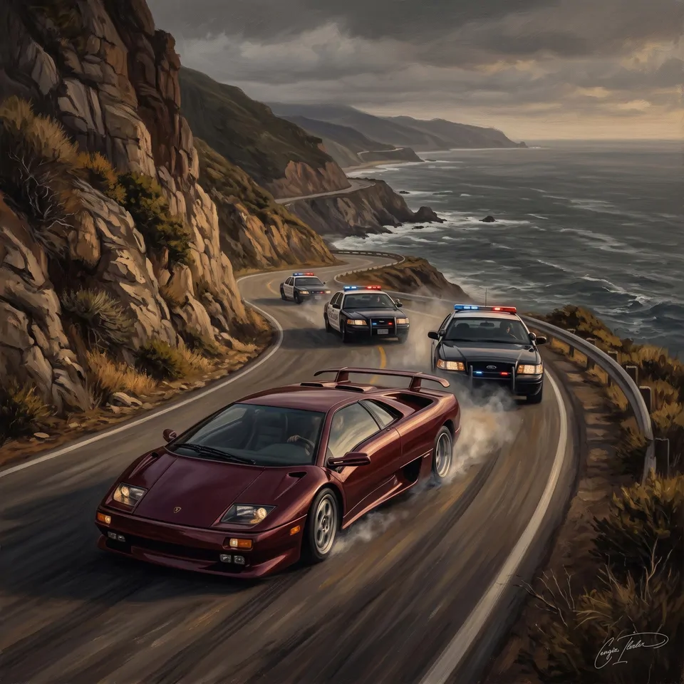 Painted cover art for Need for Speed III: Hot Pursuit.