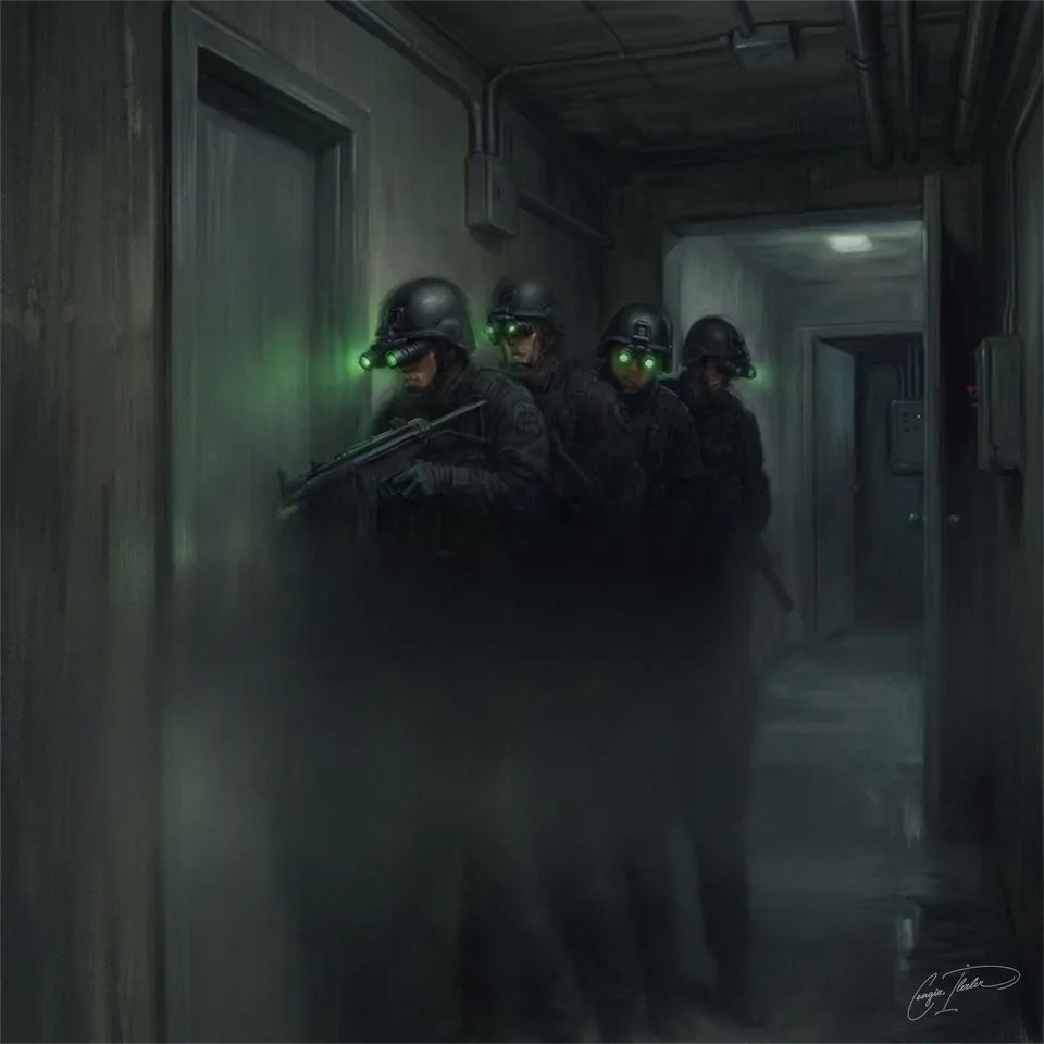 Painted cover art for SWAT 3: Close Quarters Battle.