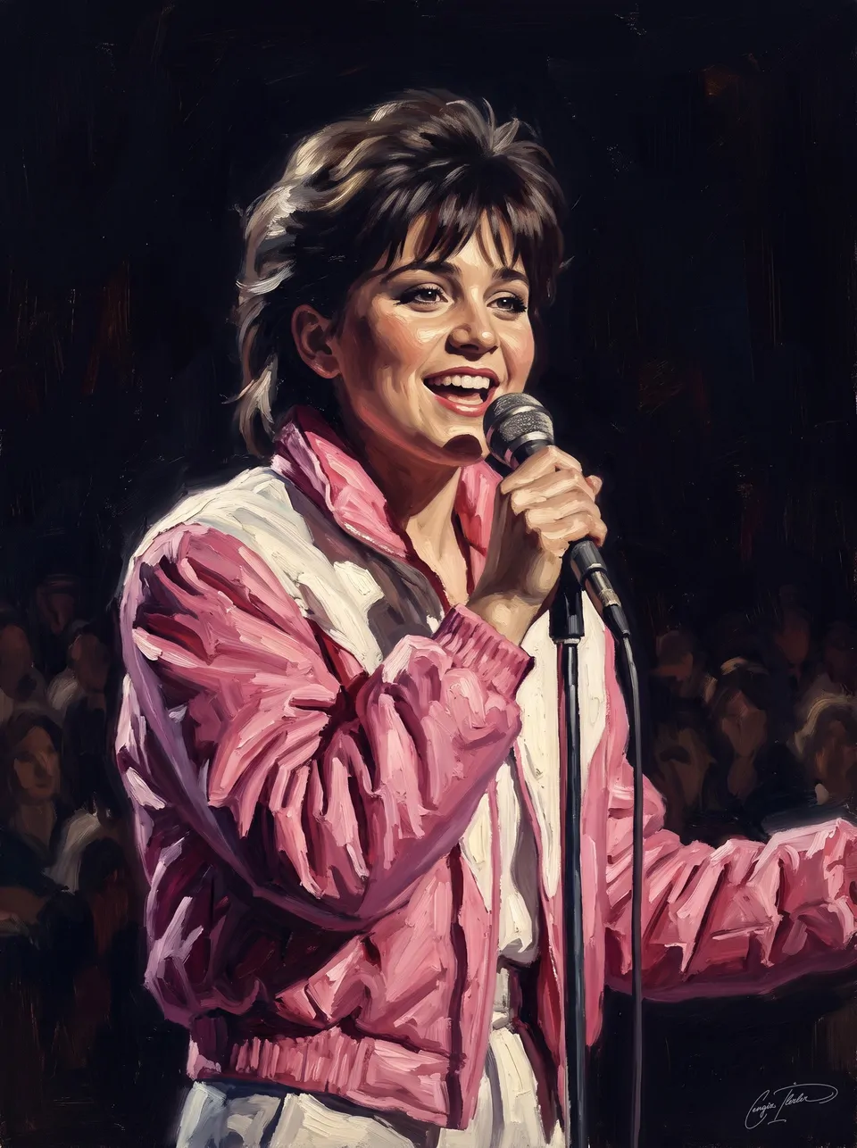 Painted portrait of Sandra Kim.