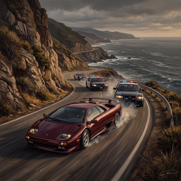 Painted cover art for Need for Speed III: Hot Pursuit.