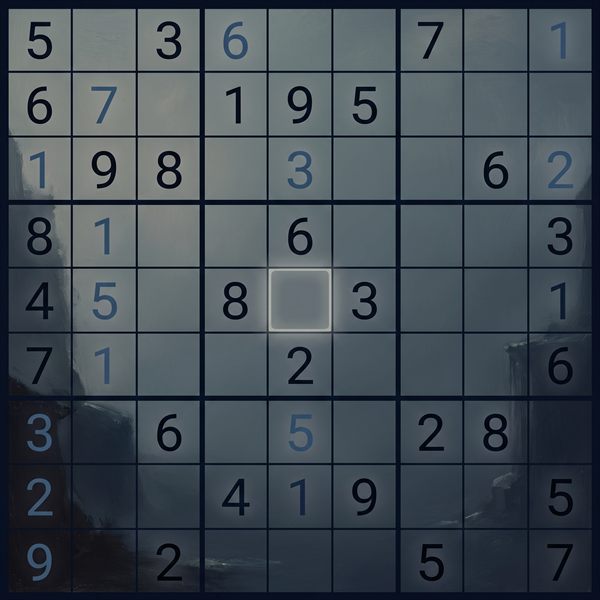 Painted cover art for Sudoku.