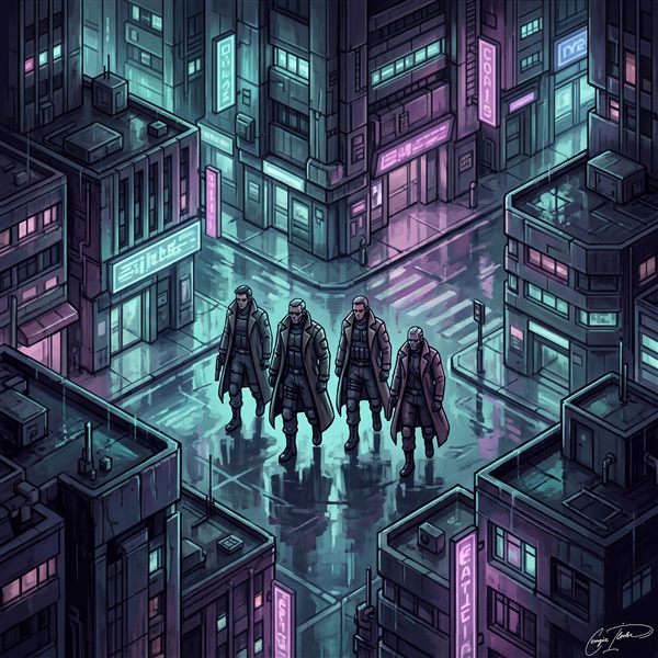 Painted cover art for Syndicate.