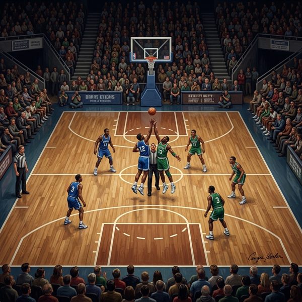 Painted cover art for TV Sports: Basketball.