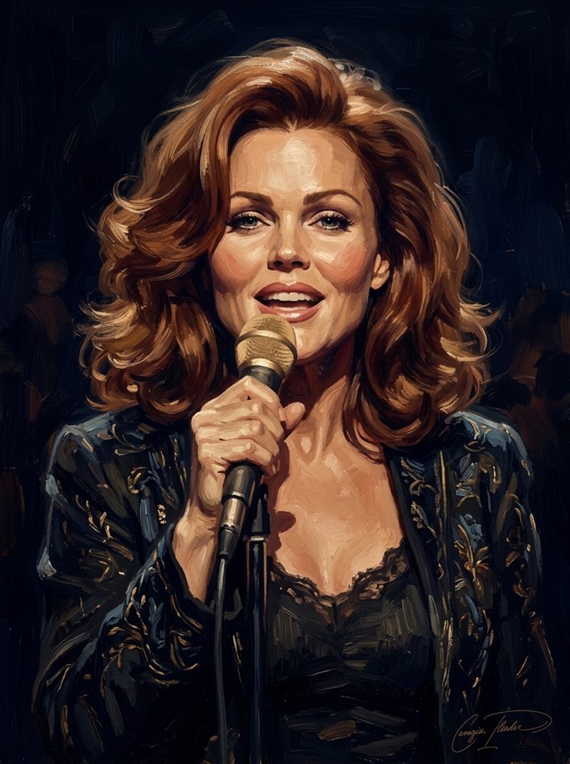 Painted portrait of Belinda Carlisle.