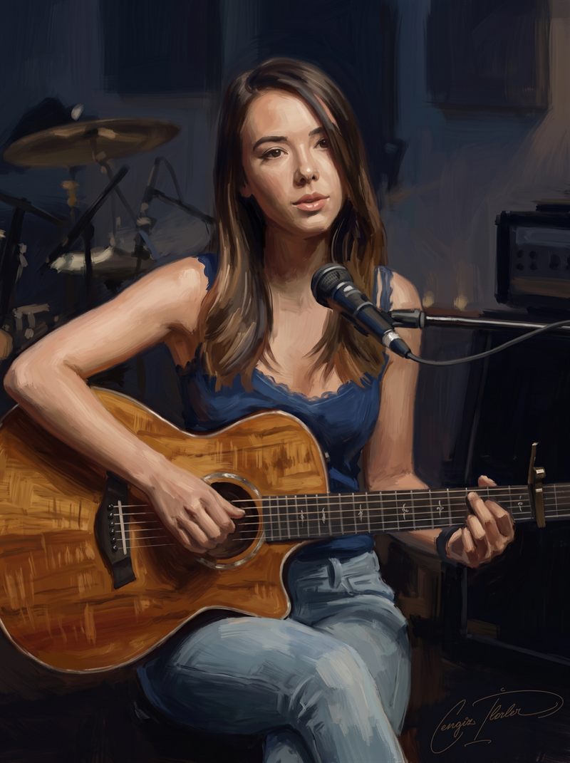 Painted portrait of Chloé Stafler.