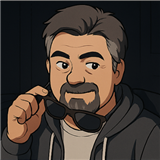 Illustrated avatar of Cengiz, lowering his sunglasses.