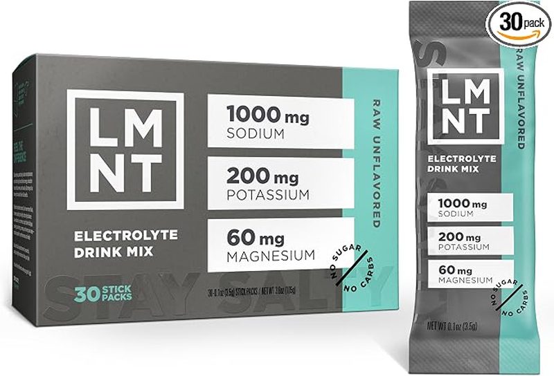 LMNT Zero-Sugar Electrolytes (Raw Unflavored)