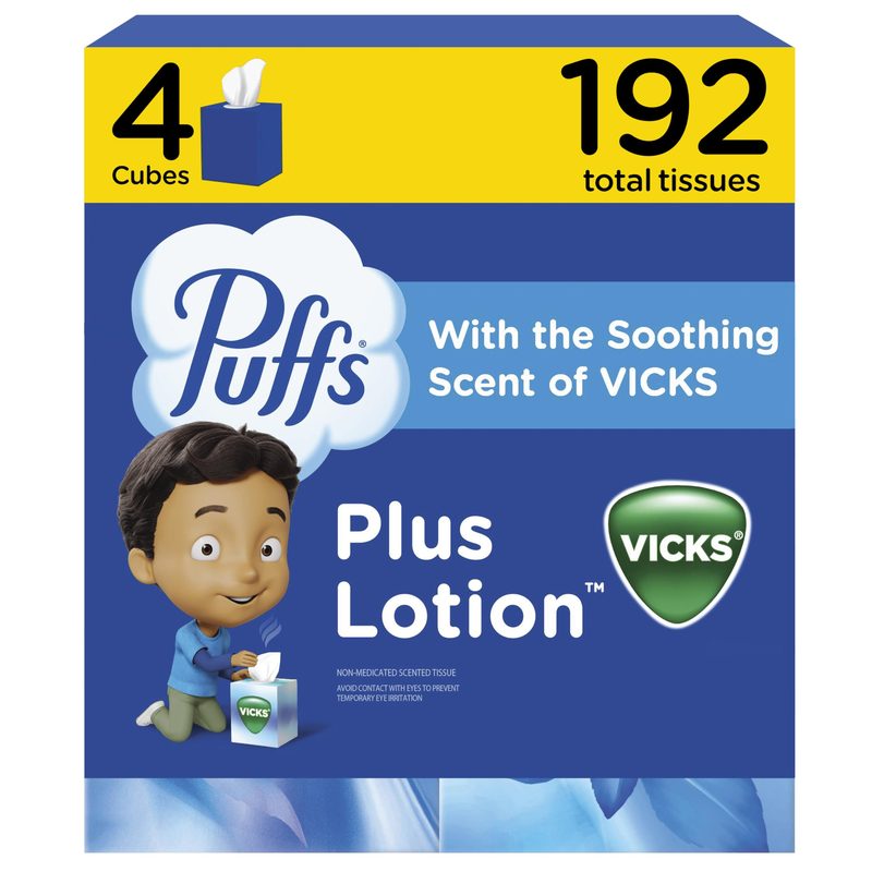 Puffs Plus Lotion with the Scent of Vicks