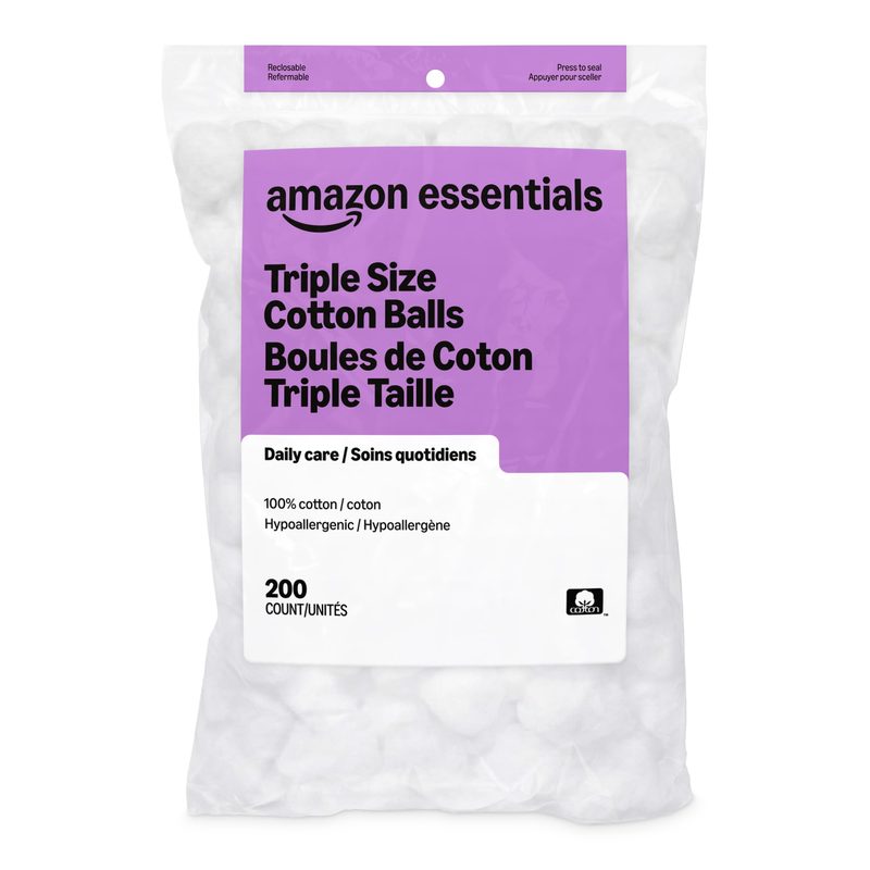 Amazon Basics Hypoallergenic 100% Cotton Balls