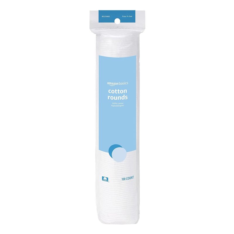Amazon Basics Hypoallergenic 100% Cotton Rounds